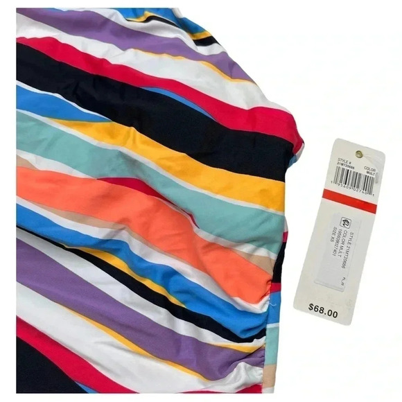 Anne Cole Womens XS Wavy Stripe Halter Tankini Swim Top - Picture 7 of 14